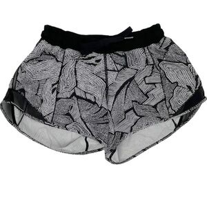 LULULEMON Hottie Hot Shorts Black White Lined Size 8